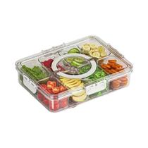 Caixa De Lanches Portátil Com 4/8 Divisões E Tampa, Organizador De Alimentos Para Viagem E Geladeira Caixa De Lanches Portátil Com 4/8 Divisões E Tampa, Organizador De Alimentos Para Viagem E Geladeira