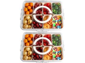 Caixa de lanches Zonpexe Snackle Box com alça para doces e frutas, pacote com 2