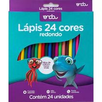 Caixa de Lápis 24 Cores Onda Redondo Lápis Com A Ponta Resistente Qualidade E Diversão