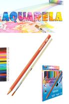 Caixa de lápis de cor aquarela para pintar lapis aquarelavel 24 cores artes, pintura