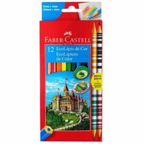 Caixa de Lápis de Cor Faber Castell 12 cores e 2 Eco Lápis