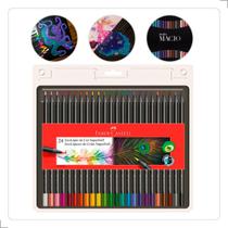 Caixa de lapis de cor faber castell super soft kit artes e desenho profissional 24 cores original