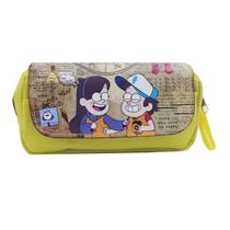 Caixa de lápis Gravitys Falls Anime Bolsa de papelaria de grande capacidade Caixa de lápis Gravitys Falls Anime Bolsa de papelaria de grande capacidade