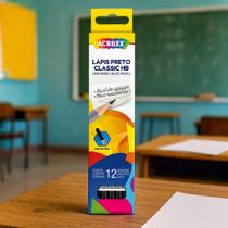 Caixa de Lápis Preto Classic HB com 12 Unidades Acrilex