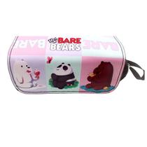 Caixa de lápis Wes Bares Bears Anime de grande capacidade PU+algodão