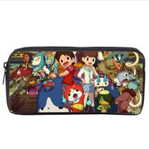 Caixa de lápis Yokais Watch Bolsa de papelaria de grande capacidade
