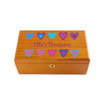 Caixa de Lembranças Personalizada Let's Make Memories - Em Carvalho para Meninas Caixa de Lembranças Personalizada Let's Make Memories - Em Carvalho para Meninas