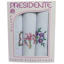 Caixa de Lenço Feminino Bordado Presidente Caixa de Lenço Feminino Bordado Presidente