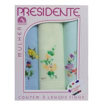 Caixa de Lenço Feminino Pintado a Mão Presidente P137