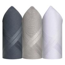 Caixa de Lenço Masculino Algodão 41 X 41 cm - 2720D Tons Cinza