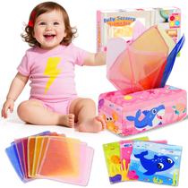 Caixa de lenços de bebê Sensory Toy Aiduy para meninas de 6 a 12 meses