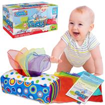 Caixa de lenços Sensory Pull Along Baby Montessori Toy Creative Kids