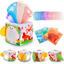 Caixa de lenços Toy Yeeeasy Baby Montessori para 6 a 18 meses