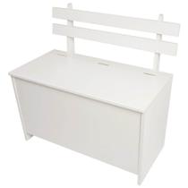 Caixa De Lenha Banco Com Baú Design Elegante Branco Lilies Móveis