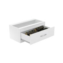 Caixa de Lenha Completa Móveis CLN2 Para Fogão A Lenha 82 cm Com 1 Gaveta Branco