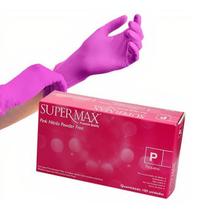 Caixa de Luvas Nitrilicas Super Max Pink Tattoo Tatuagem