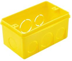 Caixa de Luz 4"x2" Retangular Amarela Tramontina Caixa de Luz 4"x2" Retangular Amarela Tramontina