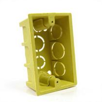 Caixa de Luz 4x2 Reforçada Amarela para Tomada e Interruptor Embutir