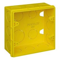 Caixa De Luz 4X4 PVC Amarela - Fortlev