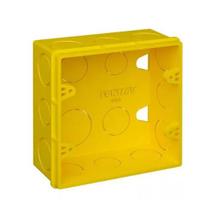 Caixa de Luz de Embutir 4x4 Quadrada Amarela - Fortlev