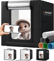 Caixa de luz de estúdio fotográfico DUCLUS 10x10x10cm com 104 luzes LED
