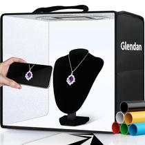Caixa de luz de estúdio fotográfico Glendan Portable 12x12 com 112 LED Caixa de luz de estúdio fotográfico Glendan Portable 12x12 com 112 LED