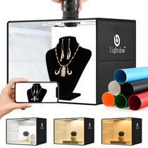 Caixa de luz de estúdio fotográfico Lightdow 40x30x30cm com 120 LEDs