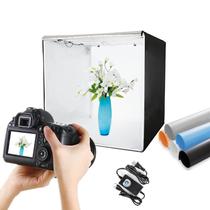 Caixa de luz de estúdio fotográfico LTRINGYS 16x16cm com 126 LEDs e 5 cenários Caixa de luz de estúdio fotográfico LTRINGYS 16x16cm com 126 LEDs e 5 cenários