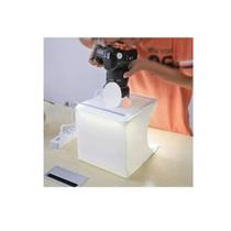 Caixa de luz de estúdio fotográfico portátil 40x40cm com luz LED