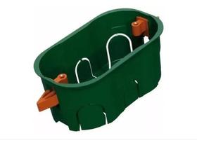 Caixa de Luz Drywall Gesso Ribeiro Embutir 4x2 Verde PVC