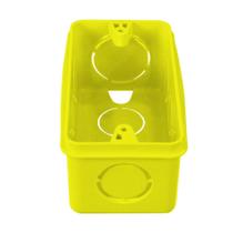 Caixa de Luz Embutir 4x2 Amarela Pacote com 24 UN Zapinplast
