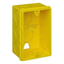 Caixa de Luz Embutir 4x2 Amarela PVC Reforcada - FORTLEV Caixa de Luz Embutir 4x2 Amarela PVC Reforcada - FORTLEV