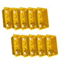 Caixa De Luz Embutir 4x2 Reforçada Amarela kit com 10pcs