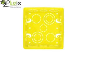 Caixa de Luz embutir 4x4" Amarela Pluzie