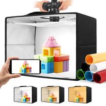 Caixa de luz fotográfica hellovetee 40x30x30cm CRI95 120 LEDs