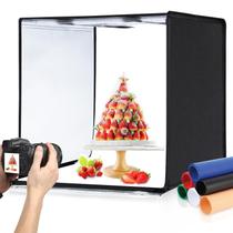 Caixa de Luz Fotográfica PULUZ 60x60cm - 120 LEDs e 6 Cenários Caixa de Luz Fotográfica PULUZ 60x60cm - 120 LEDs e 6 Cenários