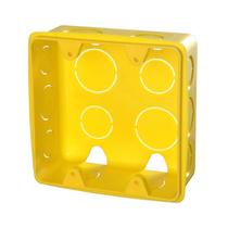 Caixa de Luz Krona Embutir Reforçada 4x4 Amarela PVC