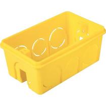 Caixa de Luz PVC 4x2 Retangular Amarela Tramontina