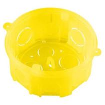 Caixa De Luz Pvc 4x4 Amarela Octogonal - Tramontina - Fundo Desmontável