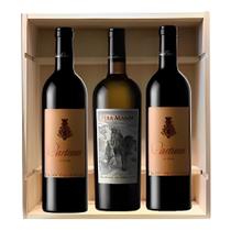 Caixa De Madeira 2 Vinho Cartuxa 1 Vinho Perá-manca 750ml