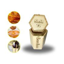Caixa de madeira BEES BUZZ de pinus sextavada Alta x3