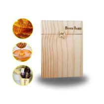 Caixa de madeira BEES BUZZ quadrada em pinus pequena