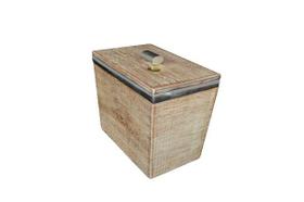 Caixa de Madeira com isopor para gelo patinado (palha)(25x15,5x21,5)cm (P331B1) - JOHN SOMERS ESTANHOS