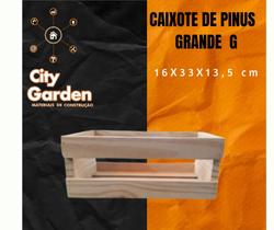 Caixa de madeira de pinus para folores g - city garden