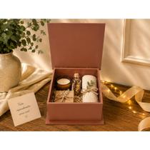 Caixa de Madeira MDF para Presente com Design Elegante para Montagem de Cestas e Kits Personalizados