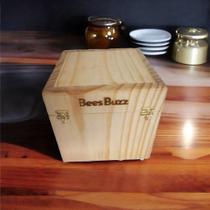 Caixa de madeira pinus quadrada grande, para armazenar mel, bijouteria, jóias, cosmética, costura, hobbies
