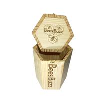 Caixa de madeira pinus sextavada alta x1, para armazenar mel, bijouteria, jóias, cosmética, costura e outros artigos