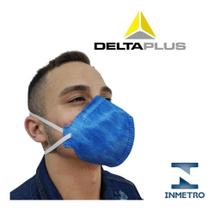 Caixa de máscara pff2 100 unidades de proteção sem válvula deltaplus ca 38504