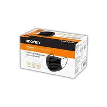 Caixa De Máscara Tripla Descartável Medix Inoven 50 Unidades Preta