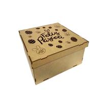 Caixa De MDF Decorada Páscoa 17,5 cm x 17,5 cm
